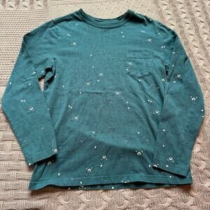 Hanna Andersson Long Sleeve Pocket Tee in Juniper with Bears ~ 12